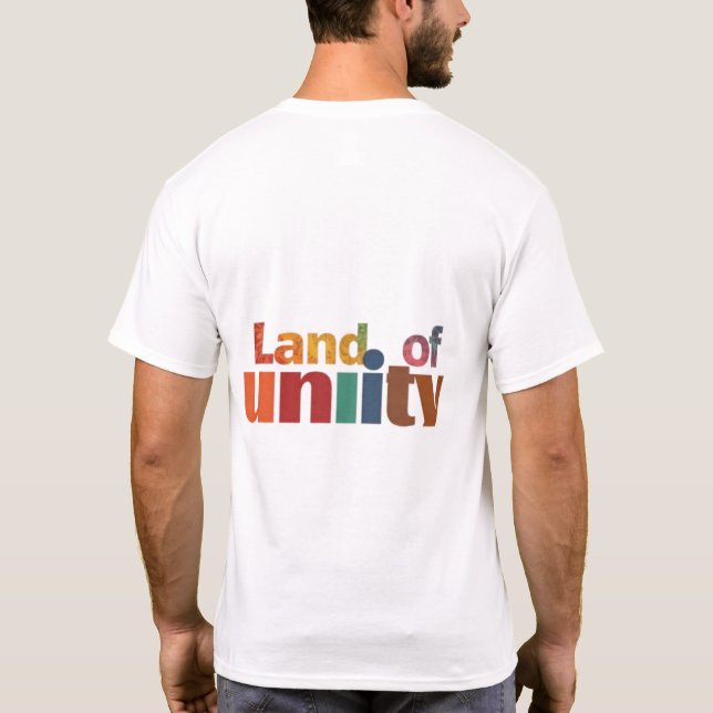 Der T - Shirt "Land der Einheit" der Männer: Div f (Rückseite)