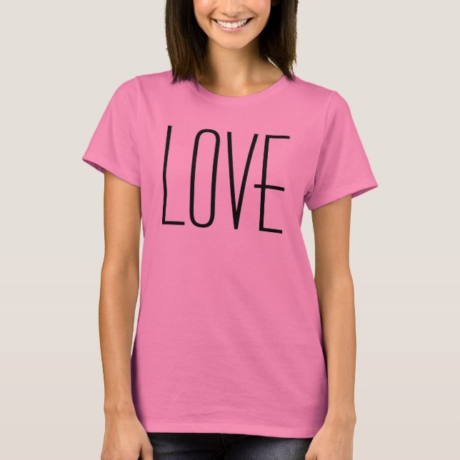 Der T - Shirt LIEBE Frauen (Vorderseite)