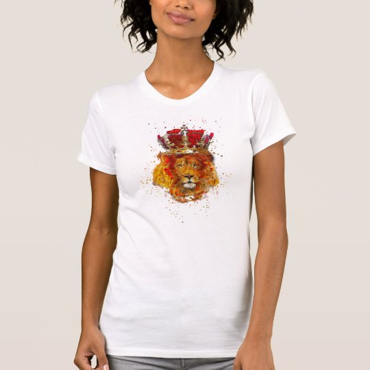 Der T - Shirt-Löwe-Tierkönigreich der Frauen T-Shirt
