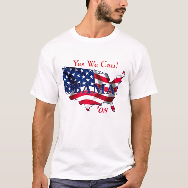 Der T - Shirt Männer Obama USA (Vorderseite)