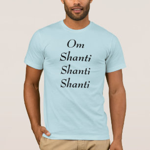 Der T - Shirt Männer OM Shanti Shanti Shanti