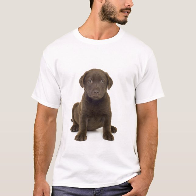Der T - Shirt Schokoladen-Labrador-Männer (Vorderseite)