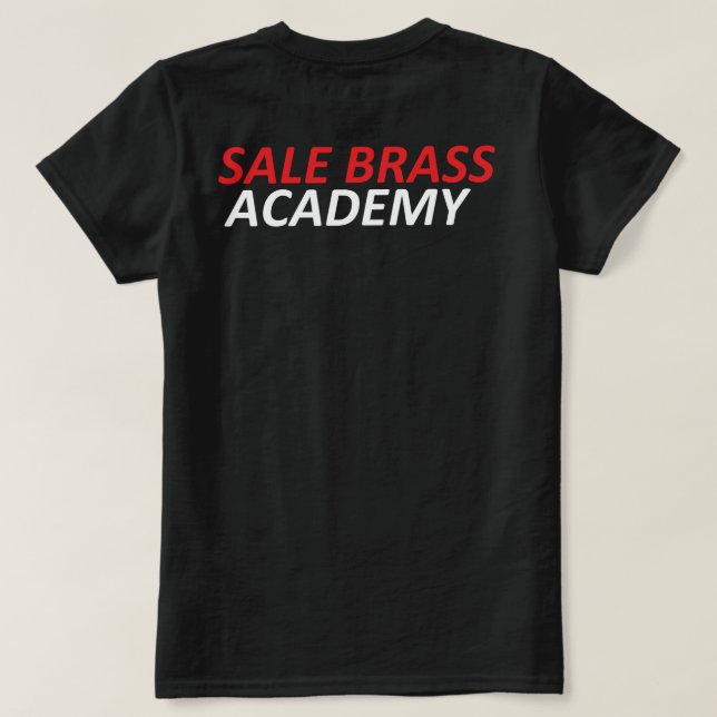 Der T - Shirt Verkaufs-der Messinghochschulfrauen (Design Rückseite)