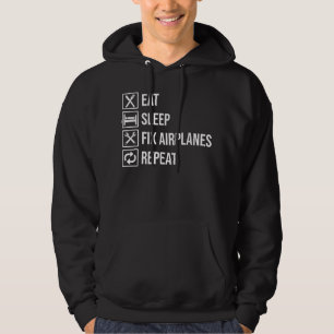 Der T - Shirt von Funny Aircraft isst Sleep Fix Ai