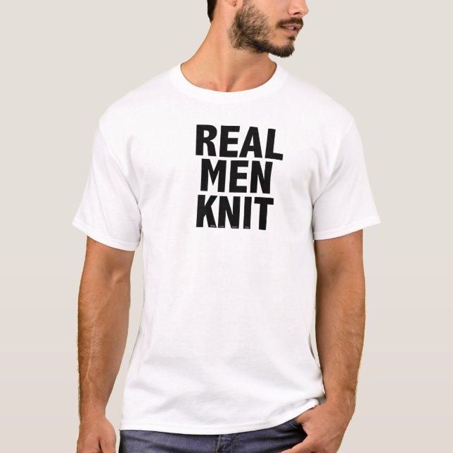 Der T - Shirt WIRKLICHER MANN-STRICK Männer (Vorderseite)