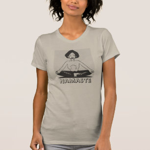 Der T - Shirt Yoga Namaste Frau