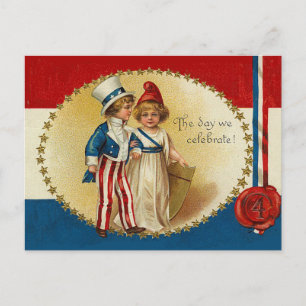Der Tag, an dem wir am 4. Juli Cards feiern Postkarte