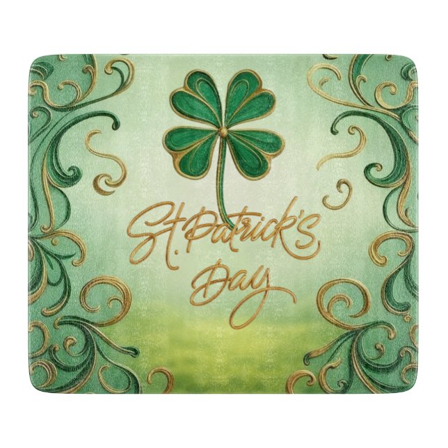 Der Tag der Clover Saint Patrick Schneidebrett (Vorderseite)