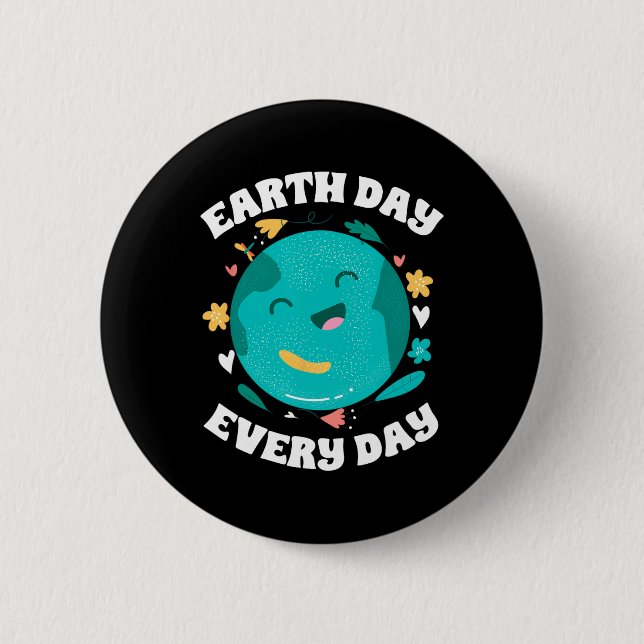 Der Tag der Erde rettet den Planeten Button (Vorderseite)