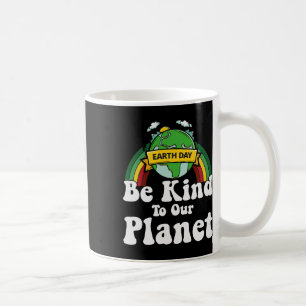 Der Tag der Erde sei nett zu unserem Planeten Retr Kaffeetasse