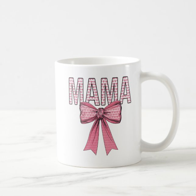 "Der Tag der Mutter des rosa Herzens Kaffeetasse (Rechts)