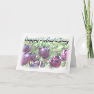 Der Tag der Mutter - Wasserfarbe-Tulpen Karte