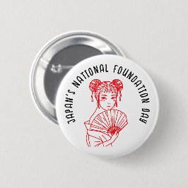 Der Tag der nationalen Stiftung Japans Button