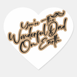 Der Tag des glücklichen Vaters Herz-Aufkleber