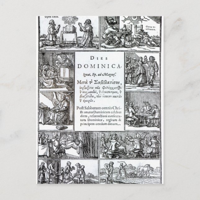 Der Tag des Herrn, 1639 Postkarte (Vorderseite)