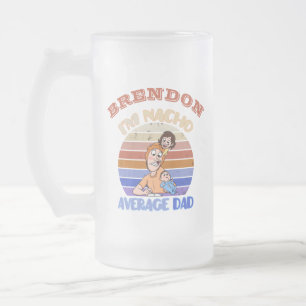 Der Tag des sonnigen Vaters personalisiert Mattglas Bierglas