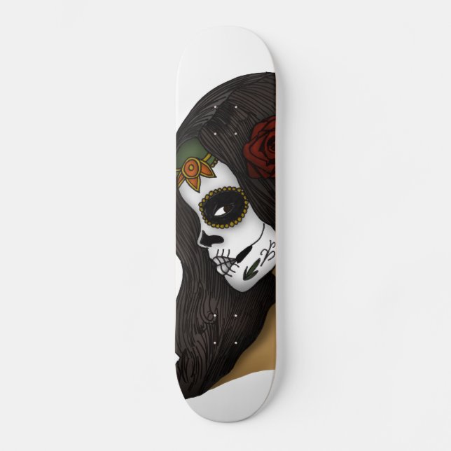 Der Tag des Toten Mädchen Skateboard (Vorderseite)