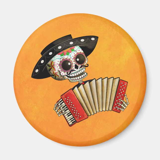 Der Tag des toten Skeletts El Mariachi Magnet (Vorne)