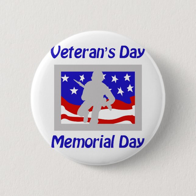 Der Tag des Veterans/Volkstrauertag Button (Vorderseite)