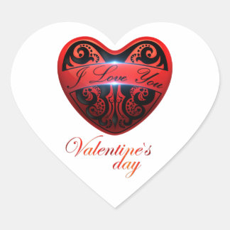 Der Tag von San Valentín Herz-Aufkleber