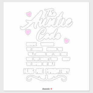 Der Tante-Code Aufkleber