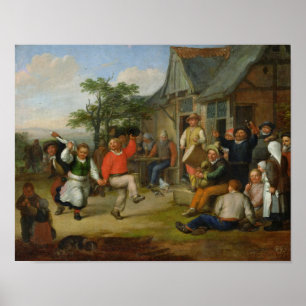 Der Tanz der Bauern, 1678 Poster