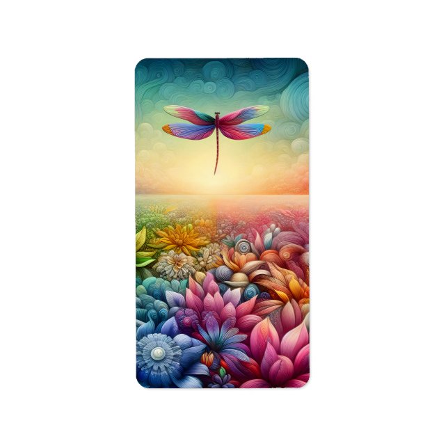 Der Tanz der Dragonfly Adressaufkleber (Vorne)