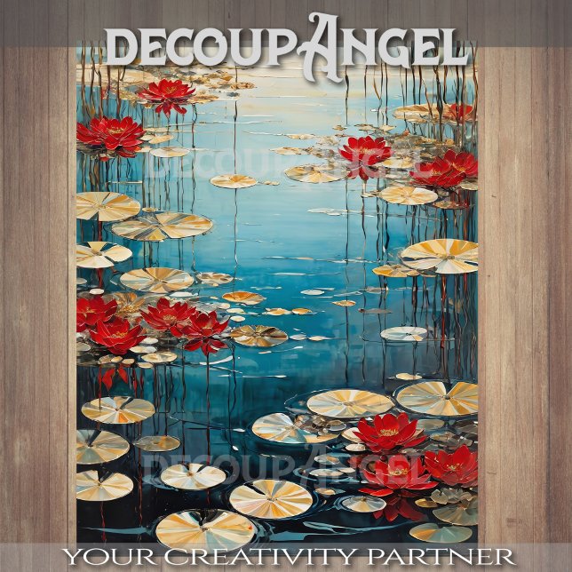 Der Tanz der Wasserlilien - Dekoupage - Seidenpapier (Von Creator hochgeladen)
