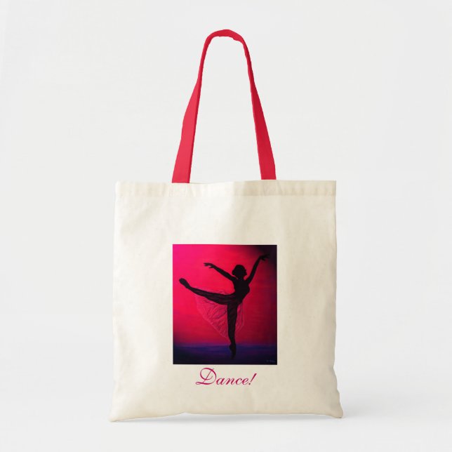 Der Tanz des Lichtes an der Sonnenuntergangtasche Tragetasche (Vorne)