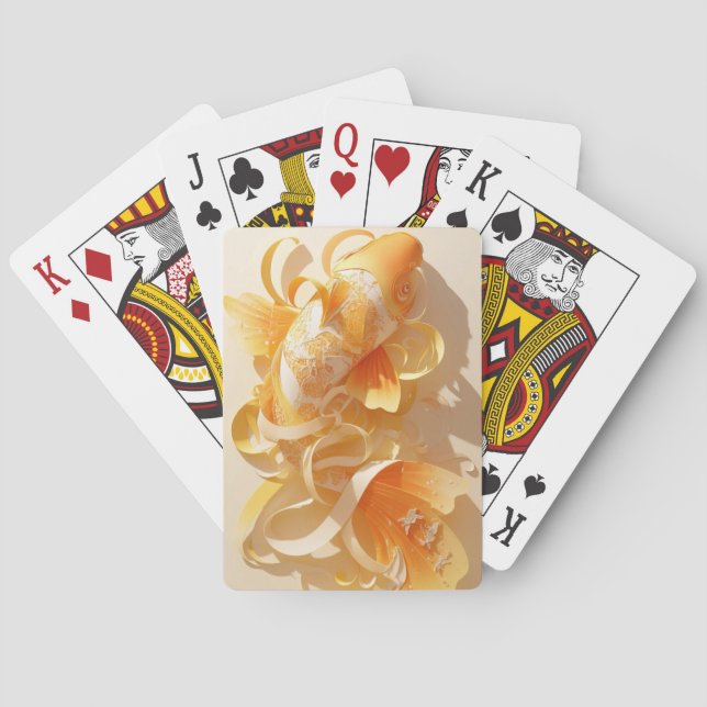 Der Tanz des Papiers Goldfish Spielkarten (Rückseite)