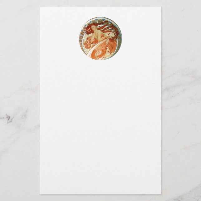 Der Tanz von Alphonse Mucha Briefpapier (Vorderseite)
