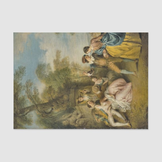 Der Tanz von Jean-Baptiste Pater Seidenpapier (Vorderseite)