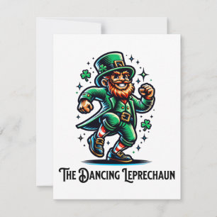Der tanzende Leprechaun Mitteilungskarte