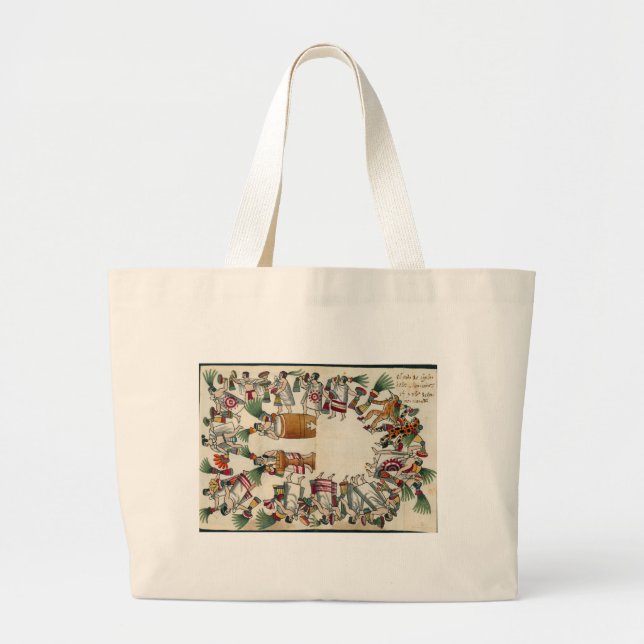 Der tanzende Stil der Azteken-Edeltänzer Jumbo Stoffbeutel (Vorne)