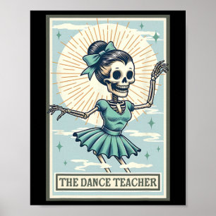 Der Tanzlehrer Skelettkartentanz Tarot Ball Poster