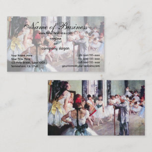 Der Tanzunterricht von Edgar Degas Visitenkarte
