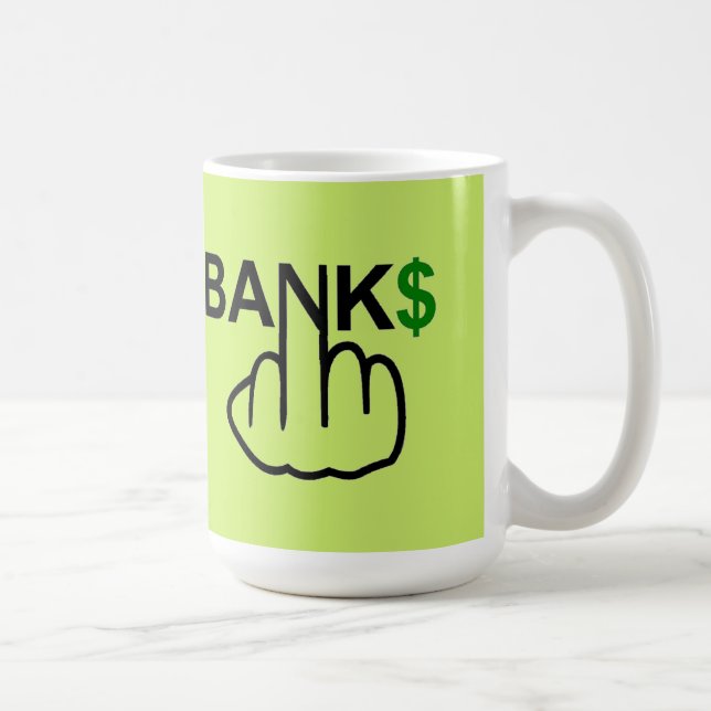 Der Tassen-Vogel, der Banken umdreht, verderben Kaffeetasse (Rechts)