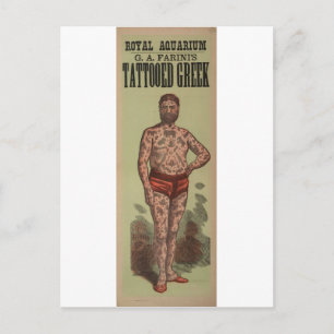 Der tätowierte Grieche Postkarte