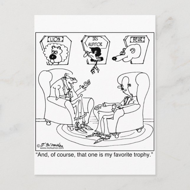 Der Taxidermist und der IRS-Auditor Postkarte (Vorderseite)
