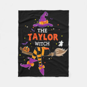 Der Taylor Hexenhut Halloween-Ghost-Nachname zuers Fleecedecke