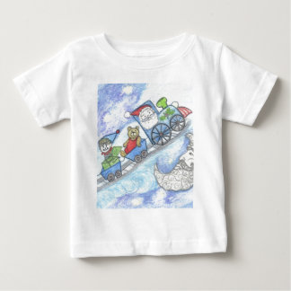 Der Teddy-Bär des Weihnachtsmanns, Weihnachtszug,  Baby T-shirt