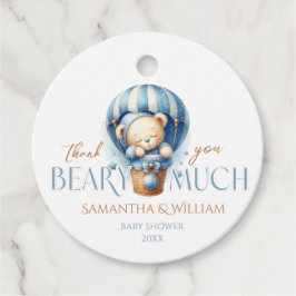 Der Teddy Bear Blue Sky Ballon des Kindes Geschenkanhänger