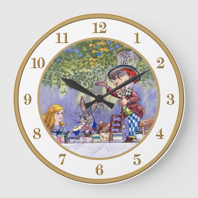 Der Tee-Party des wütenden Hutmachers von der Große Wanduhr (Vorderseite)