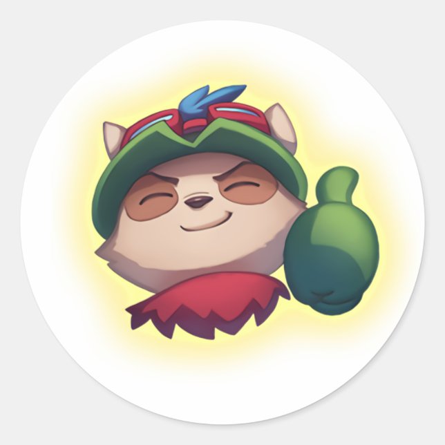 Der Teemo Legends-Bund stockt Niedlich auf Runder Aufkleber (Vorderseite)