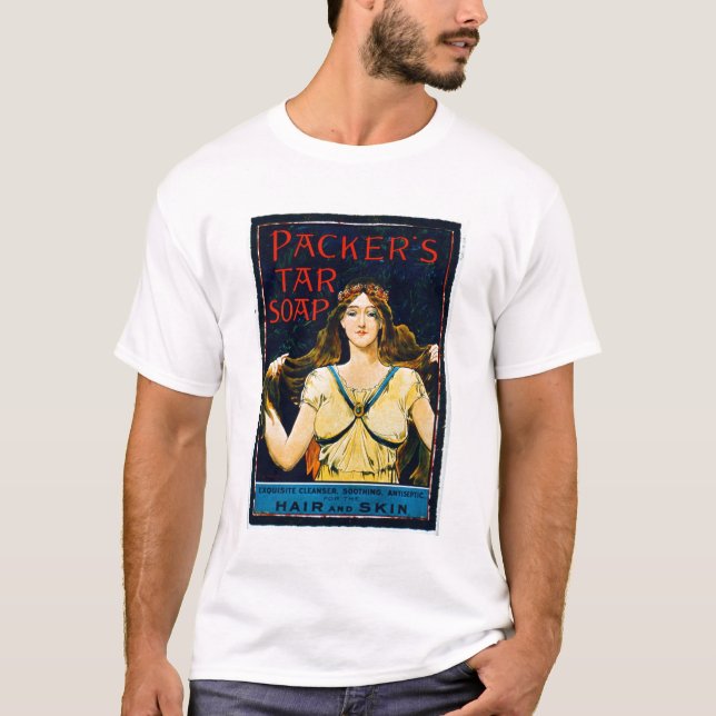 Der Teer-Seife des Plakat-Werbung "Verpackers" T-Shirt (Vorderseite)