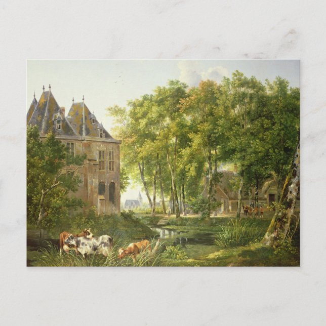 Der Teich des Dorfes Postkarte (Vorderseite)