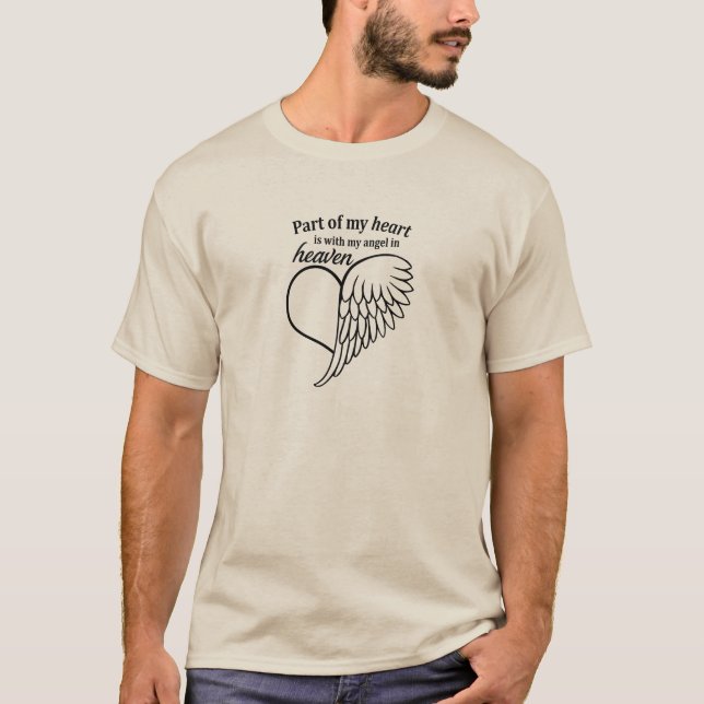 Der Teil meines Herzens ist mit meinem Engel im T-Shirt (Vorderseite)