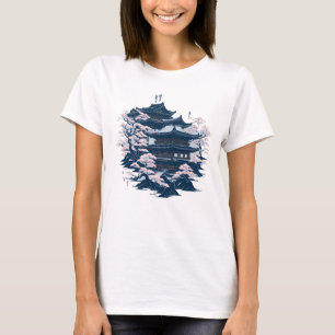 Der Tempel der japanischen Tintenkunst, umgeben vo T-Shirt