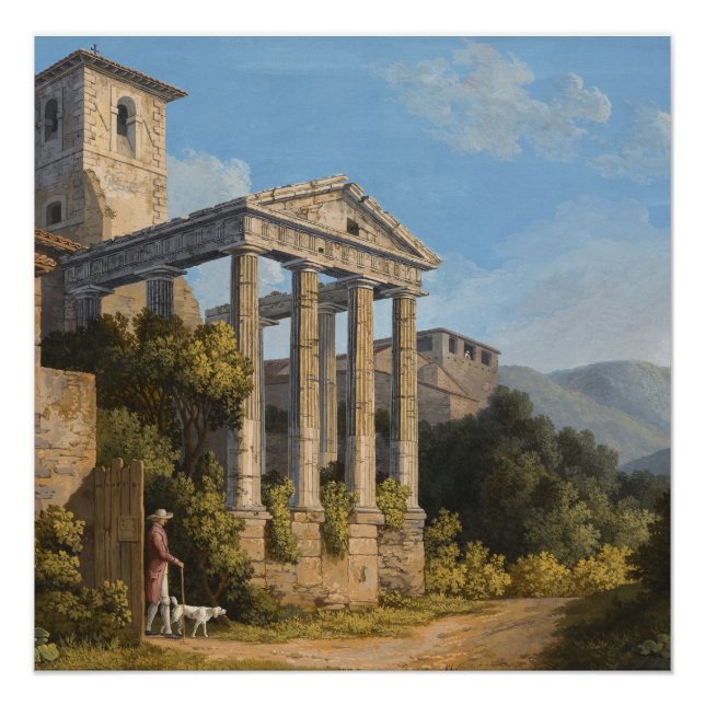 Der Tempel des Herkules, Berühmtes Gemälde Poster (Vorderseite)