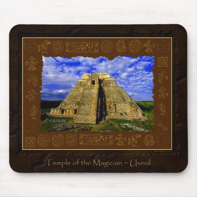 Der Tempel des Magician Maya-Geschenks Mousepad (Vorne)